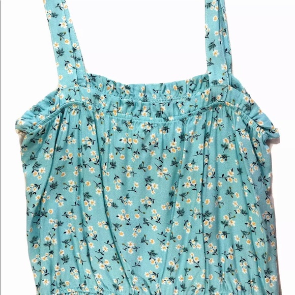 Chelsea & Violet Crop Tank Blouse Girls XL Lt Blue Ruffle around top NWT. $34 - Picture 2 of 5